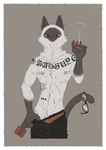 anthro athletic athletic_anthro athletic_male blue_eyes condom holding_condom holding_object looking_at_viewer male sexual_barrier_device shirtless_anthro shirtless_male smoking solo undressing_self shikayoshi sub20211115 domestic_cat felid feline felis mammal 2022 absurd_res hi_res