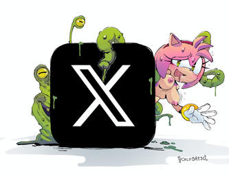 anthro blush bodily_fluids bouncing_breasts breasts convenient_censorship drooling duo female gesture heart_eyes heart_symbol looking_at_viewer male male/female motion_lines nervous nervous_smile oral oral_penetration penetration penis_tentacles saliva saliva_string slime smile smiling_at_viewer sweat sweatdrop tentacle_in_mouth tentacle_penetration tentacles waving calabreso sega sonic_the_hedgehog_(series) twitter amy_rose alien blob_creature eulipotyphlan hedgehog mammal hi_res