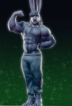 absurd_res adult_male anthro athletic athletic_wear barechest bearded bedroom_eyes biceps big_arms big_breasts big_bulge big_ear big_muscles body_hair bottomwear breasts bulge bulky chain_jewelry chest_hair clothing ear_piercing ear_ring facial_piercing flexing_biceps flexing_muscles floppy_ears fur gutter hair hand_behind_back happy_trail hi_res instructor lagomorph leporid looking_at_viewer male mammal moobs muscular naked_torso narrowed_eyes neck_tuft nose_piercing nose_ring pants pants_only pecs piercing posing_for_picture rabbit rexwolf ring_piercing seductive septum_piercing septum_ring smile smiling_at_viewer smirk smirking_at_viewer solo standing_on_toes studded_jewerly sweatpants trainer translucent translucent_clothing translucent_topwear tribal tribal_clothing tuft wavy_hair white_body white_fur yoga_pants