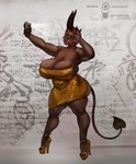 2023 anthro artist_name big_breasts big_butt breasts butt clothed clothing dark_body dark_skin demon digital_drawing_(artwork) digital_media_(artwork) dress fantasy female footwear full-length_portrait hair high_heels horn huge_breasts huge_butt humanoid kostictoxic mature_female not_furry portrait red_hair selfie shaded short_dress signature simple_background slightly_chubby slightly_chubby_female smile solo succubus tail thick_thighs wahafagart wide_hips