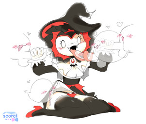 aroused blush bodily_fluids clothed clothing clothing_lift dress dress_lift drooling eyelashes fangs freckled_chest freckled_face freckles group group_sex handjob hat headgear headwear heart_symbol holidays long_eyelashes long_tongue looking_at_viewer motion_lines open_:3 oral panties penile saliva sex sitting skimpy small_but_hung solo_focus teeth tongue tongue_wrapped_around_penis translucent translucent_body underwear witch_hat scorci electronic_arts garden_warfare halloween plants_vs._zombies popcap_games vampire_sunflower ghost humanoid spirit vampire 2025 hi_res