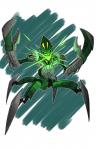 armor claws green_body looking_at_viewer machine male multi_limb open_mouth pointed_feet simple_background solo standing white_background yellow_eyes bioniclechicken bionicle lego nidhiki arthropod arthropod_taur biomechanical taur 2018 digital_drawing_(artwork) digital_media_(artwork) hi_res