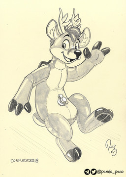 anthro antlers featureless_crotch gesture glistening glistening_eyes hair horn inflatable inner_ear_fluff logo looking_at_viewer male male_anthro nude open_mouth open_smile short_hair simple_background smile solo tuft waving waving_at_viewer young young_anthro young_male pandapaco animate_inanimate deer living_inflatable living_pool_toy mammal 2018 artist_logo dated monochrome signature