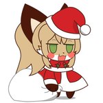 anthro brown_body brown_fur clothing costume dipstick_tail female female_anthro fur gloves_(marking) green_eyes hair holidays leg_markings markings red_clothing santa_costume simple_background socks_(marking) solo standing tail tail_markings white_body white_fur conditional_dnp sodanalan1998 christmas padoru averi_(fiddleafox) canid canine fox mammal red_fox true_fox 1:1 absurd_res grandfathered_content hi_res