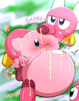 anal anal_penetration belly big_belly blush bodily_fluids cum cum_drip cum_in_ass cum_in_mouth cum_inflation cum_inside cum_on_face cum_on_penis dripping flying flying_sex gangbang genital_fluids genitals group group_sex high-angle_view inflation male male/male motion_lines one_eye_closed onomatopoeia penetration penis penis_on_face questionable_consent sex sound_effects text wings tepigfan101 kirby_(series) nintendo kirby alien bronto_burt waddle_dee waddling_head 2025 absurd_res digital_media_(artwork) hi_res