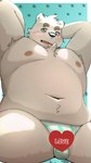 anthro belly big_belly blush bulge clothing kemono male moobs navel nipples overweight overweight_male solo underwear menmen_kesinn bear mammal 2023 9:16 hi_res