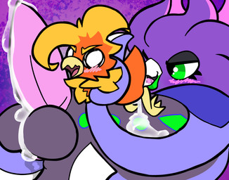 2_toes after_penetration ambiguous_gender anal anal_fluids anal_juice_on_tentacle animal_genitalia anus balls beak beak_fetish big_balls big_penis bioluminescence biped bipedal_feral blue_accents blush blush_lines bodily_fluids cloaca cloacal cloacalingus cum cum_drip cum_in_beak cum_in_mouth cum_inside cum_on_balls cum_on_body cum_on_chest cum_on_penis dominant dripping duo excessive_cum excessive_genital_fluids eyelashes feathers feet felching femboy feminine feral fin fingering fingering_self fucked_silly genital_fluids genitals glowing glowing_body green_eyes holding_partner larger_dom leaking_cum looking_pleasured lying male male/ambiguous masturbation messy multicolored_beak multicolored_body narrowed_eyes non-mammal_balls on_back one_eye_closed oral orange_body orange_feathers penetration penis pink_accents pink_anus pink_penis pseudo_hair purple_background purple_tentacles raised_tail restrained restrained_by_tentacles sex simple_background size_difference tail talons tapering_penis tentacle_hair tentacle_penetration tentacle_sex tentacles toes tongue wide_eyed wings yellow_feather_hair yellow_wings otterjunk game_freak nintendo pokemon beaker_the_malamar fuego_nugget aquatic avian bird cephalopod chicken coleoid decapodiform galliform generation_3_pokemon generation_6_pokemon malamar mollusk phasianid pokemon_(species) squid torchic 2026 absurd_res colored digital_drawing_(artwork) digital_media_(artwork) hi_res male_(lore)