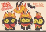 absurd_res emboar enbu_(hako_niwashi) generation_5_pokemon hako_niwashi hi_res male model_sheet musclegut muscular nintendo overweight overweight_male pokemon pokemon_(species) solo