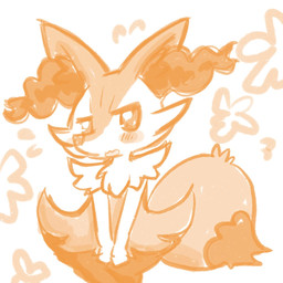 ambiguous_anthro ambiguous_gender anthro arm_tuft biped blush bodily_fluids cheek_tuft chest_tuft dipstick_tail facial_tuft flying_sweatdrops front_view hip_tuft inner_ear_fluff looking_at_viewer markings nude_ambiguous nude_anthro open_:3 open_mouth pointy_ears prick_ears shoulder_tuft simple_background solo standing sweat sweatdrop tail tail_markings tapering_snout tuft white_background annyui0611 nintendo pokemon braixen canid generation_6_pokemon mammal pokemon_(species) 1:1 2022 digital_drawing_(artwork) digital_media_(artwork) monochrome portrait sketch three-quarter_portrait
