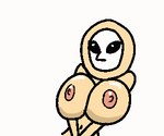 beak big_breasts black_sclera breast_squeeze breasts female nipples paint simple_face solo squeezing anonymous_artist 4chan save_the_princess owl_criminal avian bird humanoid owl 2d_animation 6:5 animated colored frame_by_frame low_res short_playtime