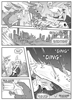4_ears anthro blood bodily_fluids clothed clothing dialogue female fight group gun male multi_ear nude outside ranged_weapon shooting_gun speech_bubble text weapon kifyun2 kif_yppreah mia_smith canid canine fox mammal absurd_res black_and_white comic english_text hi_res monochrome