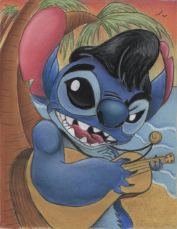 4_fingers ambient_silhouette beach black_eyes black_hair blue_body blue_claws blue_fur blue_nose chest_tuft claws eyebrows fingers fisheye_lens fur group hair jewelry lute musical_instrument necklace notched_ear open_mouth open_smile outside palm_tree plant playing_music plucked_string_instrument raised_eyebrow seaside silhouette smile solo_focus string_instrument tree trio tuft ukulele water wig mindolovexo disney lilo_and_stitch stitch_(lilo_and_stitch) alien ambient_bird ambient_flier avian bird experiment_(lilo_and_stitch) 2008 absurd_res hi_res pastel_(artwork) traditional_media_(artwork)