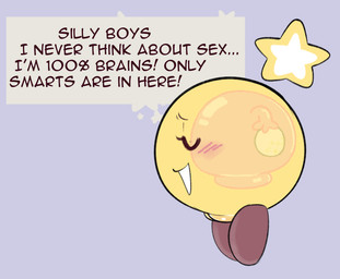 blush cervix dialogue ellipsis exclamation_point eyes_closed fallopian_tubes female genitals internal not_furry open_mouth ovaries plump_labia solo speech_bubble text translucent translucent_body uterus vulva yellow_body dizzytizzy mario_and_luigi_(series) mario_bros nintendo starlow sphere_creature star_sprite waddling_head 2023 digital_media_(artwork) english_text hi_res unavailable_at_source