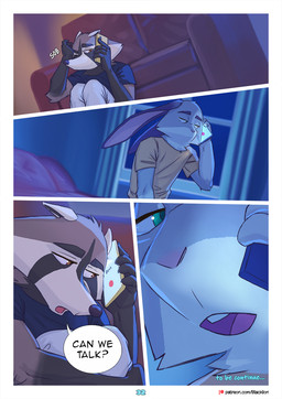anthro bodily_fluids clothed clothing crying dialogue duo inside male night phone_call slim solo speech_bubble tears text lion21 bucky_(lion21) dave_(lion21) lagomorph leporid mammal procyonid rabbit raccoon comic english_text hi_res url