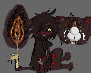 anthro anthro_penetrated anthro_penetrating blood bodily_fluids cum cum_in_vagina cum_inside cutting cutting_self female genital_fluids gore male male/female penetration self-harm moonkitty03 sunder_(moonkitty03) 5:4 hi_res