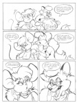 anthro black_and_white breasts canid canine comic duo dutch_(artist) female fox latna_(dutch) mammal misty_(dutch) misty_the_mouse monochrome mouse murid murine pen_(artwork) rodent tail traditional_media_(artwork)
