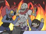 abs ambiguous_gender animated_skeleton anthro appliance asriel_dreemurr bebetterbop bone boss_monster_(undertale) bovid caprine child english_text fangs female fire fish food frisk_(undertale) fruit fur goat group human humanoid long_ears male mammal marine papyrus_(undertale) plant skeleton stove teeth text tomato undead undertale undertale_(series) undyne white_body white_fur young