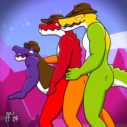 anal anthro bite biting_lip biting_own_lip brown_clothing brown_hat brown_headwear brown_topwear brown_vest butt candy clothing dessert empty_eyes food from_behind_position green_body group group_sex hand_on_another's_hip hand_on_hip hat hat_only headgear headgear_only headwear headwear_only male male/male mostly_nude mostly_nude_anthro mostly_nude_male open_mouth purple_body red_body self_bite sex side_butt tail threesome tongue topwear trio vest wearing_hat white_body yellow_body fabfelipe glitch_productions the_amazing_digital_circus chad_(tadc) gummigoo_(tadc) max_(tadc) crocodile crocodilian food_creature living_candy reptile scalie 1:1 2024 digital_drawing_(artwork) digital_media_(artwork) hi_res