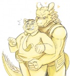 blush boar botan_akagane clothing dragon fangs gay looking_back male mammal morenatsu porcine scalie tappei undressing unknown_artist
Rating: Questionable
Score: 5
User: drafan5
Date: July 15, 2013