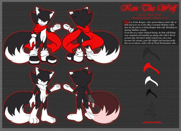 male solo text xxkenthewolfxx sega sonic_the_hedgehog_(series) fan_character kenthewolf canid canine canis mammal wolf absurd_res english_text hi_res model_sheet