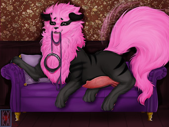 4_legs begging begging_for_sex big_penis bigtail black_and_pink chest_tuft claws collar eager ears_down eyelashes fangs feral fluffy fluffy_ears fluffy_tail furniture genitals knot knotted_penis leash leashed_collar lying lying_on_sofa male muscular neck_tuft on_sofa pawpads penis pillow pivoted_ears pleading_eyes sofa solo tail tail_motion tailwag teeth tuft rozjins nintendo pokemon arcanine canid canine canis generation_1_pokemon mammal pokemon_(species) wolf 4:3 hi_res