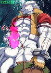 anthro balls censored_genitalia fur genitals male masturbation muscular muscular_anthro muscular_male solo tail vein veiny_muscles amakuchi grimoire_of_zero mercenary_(grimoire_of_zero) felid mammal pantherine tiger censored hi_res