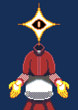 clothing dark_sclera for_a_head open_palm red_clothing religious_clothing sparkles white_clothing kawa_kir_(artist) light_creature animated digital_media_(artwork) low_res pixel_(artwork) pixel_animation