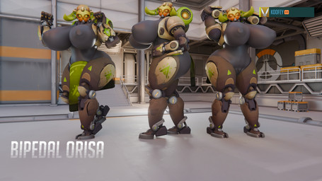 anthro biped breasts cleavage clothed clothing downloading female genitals horn machine release vulva koofey blizzard_entertainment overwatch patreon bipedal_orisa orisa_(overwatch) omnic robot 16:9 3d_(artwork) 4k absurd_res blender_(artwork) digital_media_(artwork) hi_res widescreen