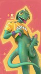 anthro balls big_penis bottomless clothed clothing drugs genitals green_body green_scales male marijuana masturbation penis pubes scales shirt shirt_only solo stoned substance_intoxication t-shirt t-shirt_lift t-shirt_only tongue tongue_out topwear topwear_only wristband yellow_eyes dollymolly323 epic_games fortnite ziggy_(fortnite) chameleon lizard reptile scalie 4k 9:16 absurd_res hi_res