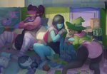 ageplay ambiguous_gender anthro clean_diaper clothed clothing daycare diaper exposed_diaper female group infantilism legwear male onesie plushie roleplay stockings wearing_diaper wob deltarune undertale undertale_(series) kris_(deltarune) lancer_(deltarune) ralsei seam_(deltarune) susie_(deltarune) toriel bovid caprine goat human mammal reptile scalie