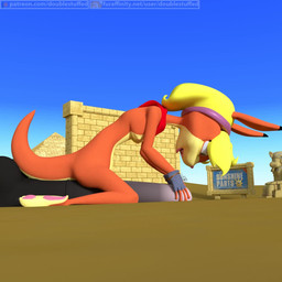 anthro blonde_hair breasts cowgirl_position female from_front_position fur grinding hair masturbation nipples on_bottom on_top outside sex solo vaginal vaginal_masturbation doublestuffed jak_and_daxter naughty_dog sony_corporation sony_interactive_entertainment tess_(jak_and_daxter) mammal mustelid ottsel 1:1 2019 3d_(artwork) 3d_animation animated digital_media_(artwork) hi_res no_sound short_playtime video