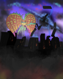 ambiguous_gender anthro antlers biped chest_tuft colored_nails countershade_torso countershading detailed_background digitigrade dipstick_tail featureless_crotch fingernails floating fluffy fluffy_tail front_view fur head_wings horn huge_wings levitation looking_at_viewer markings mouthless multicolored_body multicolored_eyes multicolored_fur nails narrowed_eyes neck_tuft nude_ambiguous nude_anthro orange_body orange_fur pink_eyes portal pupils purple_fingernails purple_nails purple_sclera raised_arm solo tail tail_markings tan_body tan_fur teal_body teal_eyes teal_fur three-quarter_view tuft unusual_wing_placement wings fatfoxcheeks kirby_(series) kirby_and_the_forgotten_land nintendo fecto_elfilis alien chinchilla chinchillid mammal rodent starling_(kirby) 2025 digital_drawing_(artwork) digital_media_(artwork) english_description full-length_portrait hi_res portrait