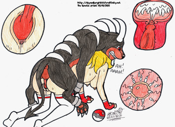 all_fours animal_genitalia anus balls bestiality bodily_fluids breasts cervical_penetration claws clenched_teeth close-up cum cum_in_uterus cum_inside doggystyle drooling duo fangs female female_on_feral female_penetrated feral feral_penetrating feral_penetrating_human finger_claws from_behind_position genital_fluids genitals human_on_feral human_penetrated impregnation interspecies interspecies_impregnation knot knotting male male/female male_feral male_penetrating male_penetrating_female mounting nipples ovum penetration pokeball pokephilia quadruped questionable_consent saliva sex simple_background sperm_cell tail teeth toe_claws uterus vaginal vaginal_knotting vaginal_penetration artistnjc furaffinity game_freak nintendo pokemon unnamed_character canid canine generation_2_pokemon houndoom human mammal pokemon_(species) absurd_res colored_pencil_(artwork) hi_res signature traditional_media_(artwork)