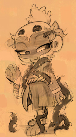 anthro belt clothed clothing druid female fur fur_tuft looking_offscreen magic_user plant robe rope rope_belt smile solo thin_calves tribal_spellcaster tuft vines soulcentinel bloons_tower_defense ninja_kiwi druid_(bloons) haplorhine mammal monkey primate 2021