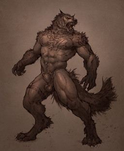 4_toes 5_fingers abs animal_genitalia ankle_tuft anthro arm_tattoo armlet balls brown_body brown_fur canine_genitalia chest_scar claws dewclaw digitigrade fangs feet finger_claws fingers fur genitals leg_tattoo leg_tuft male muscular muscular_anthro muscular_male nipples nude nude_anthro nude_male open_mouth pecs penis penis_tip pointy_ears prick_ears scar sheath snarling solo standing tail tattoo teeth thick_thighs toe_claws toes tuft whiskers s_anima mythology canid canine mammal mythological_canine mythological_creature werecanid werecanine werecreature werewolf 2025 full-length_portrait hi_res portrait signature