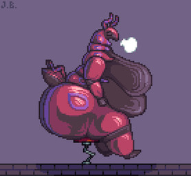 antennae_(anatomy) anthro anthrofied belly big_belly big_breasts big_butt breasts breath butt eyes_closed female furniture furniture_damage grey_background huge_breasts huge_butt nude obese obese_anthro obese_female overweight overweight_anthro overweight_female pokemorph resting side_view simple_background sitting sitting_on_stool small_head solo stool stool_breaking tail thick_thighs jellybru nintendo pokemon arthropod generation_5_pokemon pokemon_(species) scolipede 2022 digital_media_(artwork) full-length_portrait pixel_(artwork) portrait signature