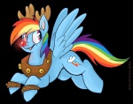 2015 alpha_channel bell blue_body blue_feathers clothing cosplay cutie_mark deer equid equine feathered_wings feathers female feral friendship_is_magic glowing hair hasbro mammal multicolored_hair multicolored_tail my_little_pony mythological_creature mythological_equine mythology new_world_deer pegasus rainbow_dash_(mlp) rainbow_hair rainbow_tail red_nose reindeer rudolph_the_red-nosed_reindeer simple_background solo sophiecabra tail transparent_background wings