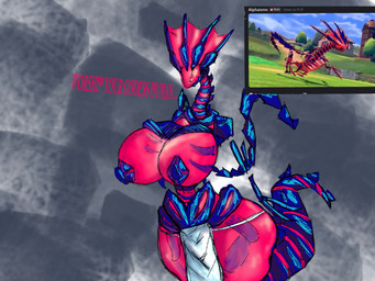 abstract_background anthro big_breasts big_butt biped blue_body breasts building butt cloud day dialogue female frill_(anatomy) front_view grass huge_breasts markings multicolored_body outside plant red_body screencap shadow sky small_waist solo standing striped_markings stripes tail talking_to_viewer text thick_thighs tree wide_hips caldinie1 discord_(app) nintendo pokemon eternatus generation_8_pokemon human legendary_pokemon mammal pokemon_(species) 4:3 colored english_text hi_res portrait shaded three-quarter_portrait