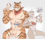 anthro balls biceps casual_nudity duo flaccid foreskin fur genitals humanoid_genitalia humanoid_penis male manly mascot muscular muscular_anthro muscular_male navel nipples nude orange_body pecs penis simple_background stripes white_background vinstacc cookie_crisp epic_games fortnite frosted_flakes kellogg's chip_the_wolf oscar_(fortnite) tony_the_tiger wendell_(fortnite) canid canine canis felid mammal pantherine tiger wolf absurd_res hi_res