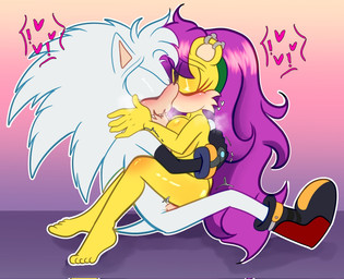 anthro breasts canon_x_oc clothing duo ear_piercing ear_ring erection eyes_closed feet female female_penetrated footwear from_front_position fur genitals hair kissing male male/female male_penetrating male_penetrating_female nude penetration penile penile_penetration penis penis_in_vagina piercing purple_hair ring_piercing romantic romantic_ambiance romantic_sex sex shoes simple_background sitting tail toes vaginal vaginal_penetration yellow_body demichan archie_comics sega sonic_the_hedgehog_(archie) sonic_the_hedgehog_(comics) sonic_the_hedgehog_(series) fan_character mina_mongoose eulipotyphlan hedgehog herpestid mammal mongoose digital_media_(artwork) hi_res