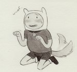 4_fingers bdsm begging begging_pose bottomwear clothing collar fingers hat headgear headwear kneeling male petplay pose roleplay shirt shorts solo tail tail_motion tailwag topwear young lynxfurr adventure_time cartoon_network finn_the_human animal_humanoid canid canid_humanoid canine canine_humanoid dog_humanoid humanoid mammal mammal_humanoid hi_res