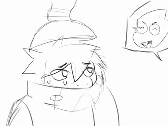 anthro duo female machine male male/female overweight overweight_female overweight_male possession sonninng03 mythology undertale_(series) alexander_bite_(character) alphys dragon ghost mythological_creature mythological_scalie scalie spirit 4:3 animated sketch
