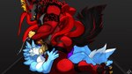 anthro back_tentacles crossed0 double duo fellatio genitals hot_dogging male male/male male_penetrated male_penetrating male_penetrating_male muscular oral penetration penile penis sex tentacles firezol marvel abaddonstrife hulk canid canine canis demon mammal wolf 16:9 hi_res widescreen