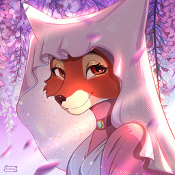 anthro clothed clothing female fur headgear looking_at_viewer simple_background smile solo redelder disney robin_hood_(disney) maid_marian canid canine fox mammal red_fox true_fox 1:1 digital_media_(artwork) hi_res portrait