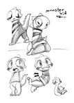 anthro armless blush clothed clothing genitals ineffective_censorship male nude omake penis simple_background solo spikes text young young_anthro young_male doneru undertale undertale_(series) monster_kid monster reptile scalie absurd_res censored comic hi_res japanese_text monochrome sketch sketch_page translation_request