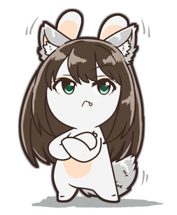 4_ears alternate_species anthro arms_bent bangs black_eyebrows brown_hair closed_frown crossed_arms ear_tuft eye_through_hair eyebrow_through_hair eyebrows eyelashes fangs featureless_crotch featureless_feet feet female female_anthro fluffy fluffy_tail frown fur furrification green_eyes green_pupils grey_ears grey_outline grey_tail hair inner_ear_fluff lidded_eyes light long_ears long_hair mitten_hands motion_lines mouth_closed multi_ear noseless nude nude_anthro nude_female outline pawpads pupils rabbidification simple_background solo standing tail tan_body tan_eyelids tan_inner_ear tan_pawpads tan_skin teeth translucent translucent_hair tuft white_background white_body white_fur white_inner_ear_fluff charisuke cygames idolmaster idolmaster_cinderella_girls raving_rabbids rayman_(series) ubisoft rin_shibuya canid canine canis hybrid lagomorph mammal rabbid wolf 2024 absurd_res colored crossover digital_drawing_(artwork) digital_media_(artwork) full-length_portrait hi_res japanese_description lighting portrait shaded simple_shading