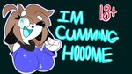 anthro breasts clothed clothing female hair one_eye_closed open_mouth simple_background text cummycummycummies youtube annie_(stariaat) stariaat_(youtuber) canid canine canis domestic_dog mammal 16:9 english_text widescreen