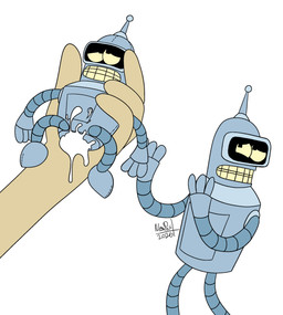 ambiguous_gender bodily_fluids cum disgust exhausted eye_roll genital_fluids group looking_at_another looking_up machine mostly_offscreen_character not_furry plushie stitch_(sewing) trio negaposi comedy_central futurama sparkle_doll_onahole bender_bending_rodríguez animate_inanimate human living_plushie mammal robot 2026 absurd_res hi_res male_(lore)