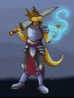 anthro armor eyewear glasses horn male paladin solo teamione dungeons_and_dragons hasbro wizards_of_the_coast lukanthar_stormscale dragonborn_(dnd) scalie hi_res
