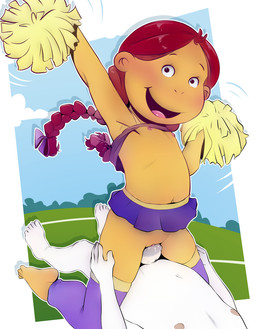 5_toes anthro anthro_on_anthro anthro_penetrated anthro_penetrating anthro_penetrating_anthro black_eyes bottomwear cheerleader clitoris clothed clothed/nude clothing cowgirl_position duo faceless_character faceless_male feet female female_focus female_on_top female_penetrated flat_chested from_front_position fur genitals hair loli long_hair male male/female male_on_bottom male_penetrating male_penetrating_female nipples nude on_bottom on_top open_mouth penetration penile penile_penetration penis penis_in_vagina pink_nipples pom_poms ponytail purple_bottomwear purple_clothing purple_topwear red_hair sex skirt solo_focus toes topwear vaginal vaginal_penetration vulva white_body white_fur white_penis young young_anthro young_female sicmop arthur_(series) muffy_crosswire haplorhine mammal monkey primate 2020 hi_res